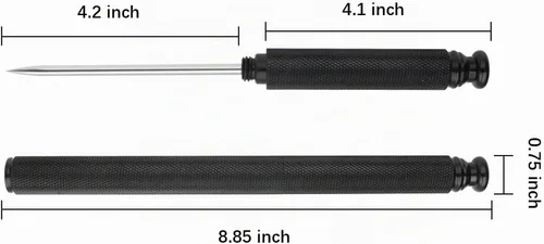 Vista 2 de Púas de hielo con mango de aleación de aluminio, cuchillo de acero inoxidable con cubierta de seguridad, herramienta de cocina para restaurante