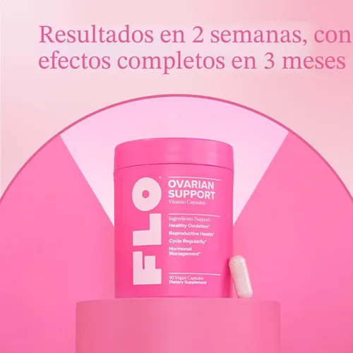 Vista 2 de O Positiv FLO Apoyo a la salud ovárica - Equilibrio hormonal para mujeres, suplemento con DIM, Myo y D-Chiro inositol, ácido fólico - Apoya