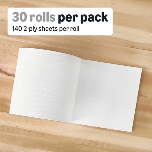 Vista 4 de AmazonCommercial Toallas de papel de cocina blancas de 2 capas Adapt-a-Size (SOFI-056) A granel Adapt-a-size Envueltas individualmente