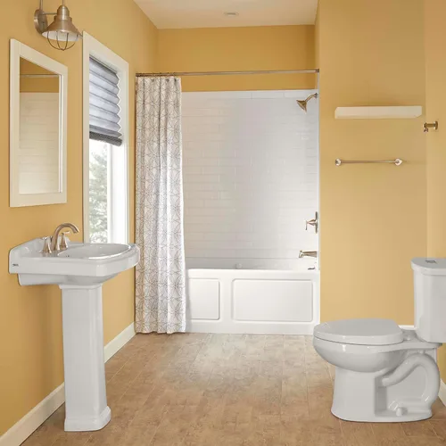 Vista 6 de American Standard 7413801.295 Chatfield - Grifo de baño con 2 manijas de 8 pulgadas, 1.2 GPM, níquel cepillado cepillado níquel