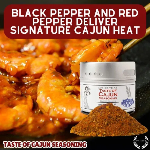 Vista 7 de Taste of Cajun - Condimento artesanal - Sin OMG - Mezcla de especias gourmet - Lata magnética - Hecho a mano en pequeños lotes - Embalado a mano