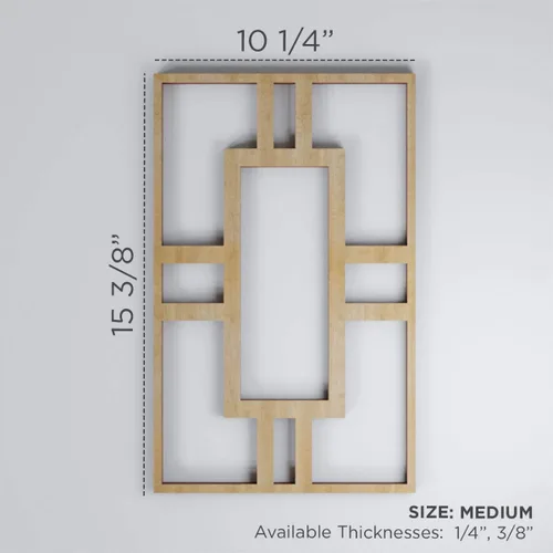 Vista 2 de 10 1/4"W X 15 3/8"H Medium Hastings Decorativos Paneles De Pared De Madera De Calado, Roble Rojo
