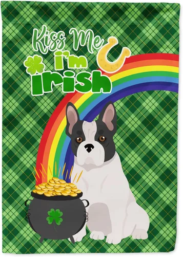 Vista 186 de Caroline's Treasures WDK4731GF - Bandera decorativa para jardín del día de San Patricio, color negro y tostado, Airedale Terrier, para jardín