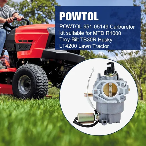 Vista 9 de Powtol 951-05149 Carburador compatible con LT4200 Craftsman T1000 T1200 R1000 Cub C-adet CC30 CC760ES MTD 4P90F 4P90HUA 4P90HUB 4P90HUB 4P90HUC