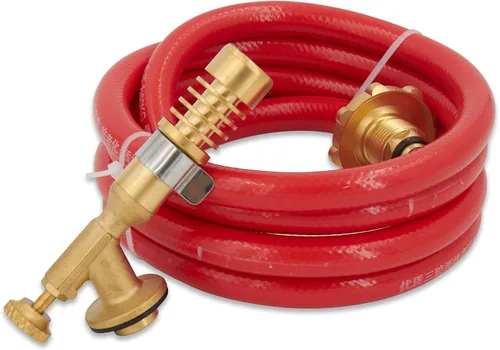 Vista 2 de Antorcha de Propano de Latón Con Manguera Y Conector QCC1 Para Válvula OPD de Gas Propano