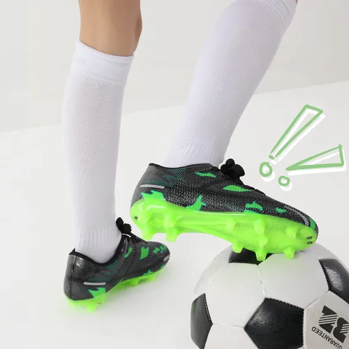 Vista 6 de DREAM PAIRS Tacos de fútbol para niños y niñas, zapatos de fútbol para niños pequeños, niños grandes