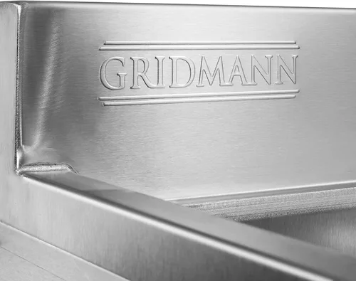 Vista 7 de Fregadero bajo comercial de acero inoxidable de 3 compartimentos NSF Gridmann