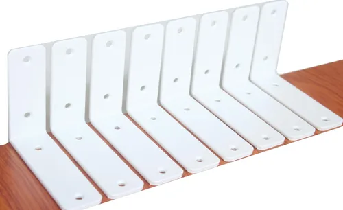 Vista 15 de Paquete de 2 soportes de estante en L de 6 pulgadas de largo x 4 pulgadas de alto x 1.5 pulgadas de ancho, 5 mm de grosor, soportes de estante