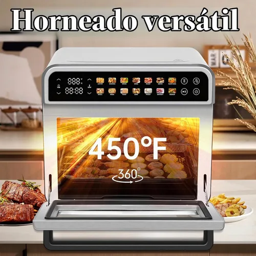 Vista 7 de SEEDEEM Combo de freidora de aire de 32 cuartos de galón, horno de convección extra grande 14 en 1 con pantalla táctil LED, horno de encimera