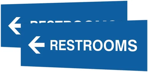 Vista 50 de Signs ByLITA Basic Restrooms - Letrero direccional para pared o puerta (negro), pequeño (paquete de 1)