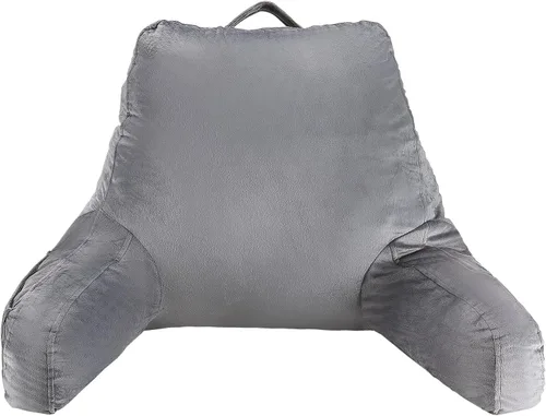 Vista 11 de VEVOR - Almohada de lectura, almohada grande para la espalda para sentarse en la cama con 3 bolsillos, almohada para sentarse en la cama con espuma
