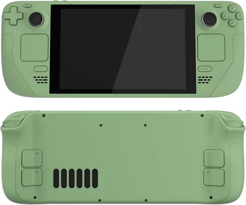 Vista 4 de eXtremeRate Juego completo de carcasa de bricolaje con botones para Steam Deck LCD, placa frontal personalizada de repuesto para Steam Deck LCD