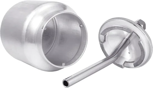 Vista 6 de Pistola pulverizadora profesional con boquilla de acero inoxidable de 0.118 pulgadas y taza de pintura metálica de 33.8 fl oz que logra una