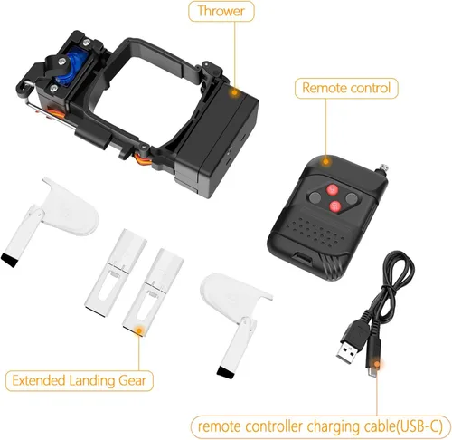 Vista 6 de Hanatora Dispositivo cuentagotas de liberación de caída de aire de carga útil para DJI Mini 4K/2, Mini SE/2 SE, Mavic Mini Dron, Sistema