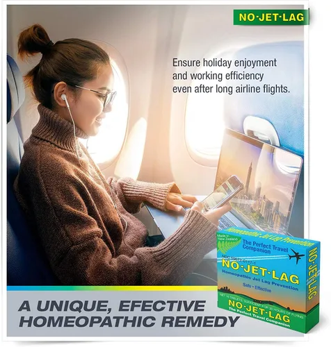Vista 6 de Miers Laboratories No Jet Lag Homeopathic Jet Lag Remedy (1 Pack, 32 Chewable Tablets), Travel Must Have, Flight Essential for Jet Lag Relief