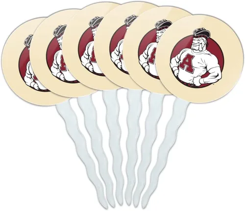 Vista 81 de Abilene Christian - Juego de 6 palillos para cupcakes con logotipo secundario