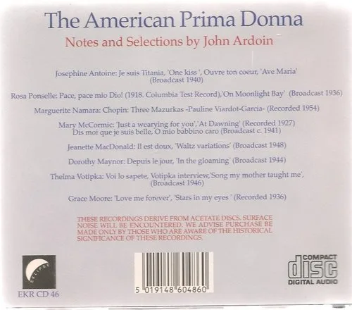 Vista 2 de Thomas Romberg Et Al.- Songs & Arias Performed By 'The American Prima Donna'. Josephine Antoi