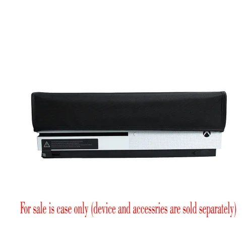 Vista 2 de Para Microsoft Xbox One S (modelo delgado 2016) consola de juegos cubierta a prueba de polvo con forro de terciopelo suave estilo horizontal negro