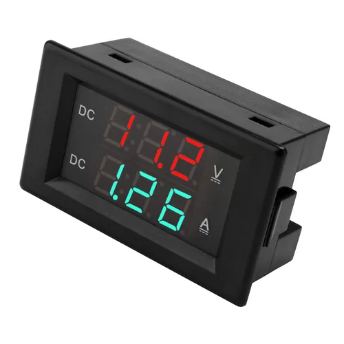Vista 4 de DROK DC 4.5-100V Multímetro digital con voltímetro, amperímetro y panel de medidor de voltaje, medidor de amperios DC, medidor de voltaje, probador