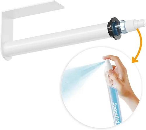 Vista 11 de SpaceAid SprayNeat - Soporte para toallas de papel con botella de spray, soporte para toallas de papel debajo del gabinete con rociador en el centro