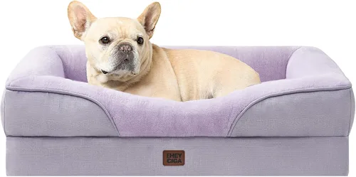 Vista 21 de EHEYCIGA Cama ortopédica para perros medianos, sofá cama de espuma viscoelástica con lados, forro impermeable y funda extraíble lavable, sofá