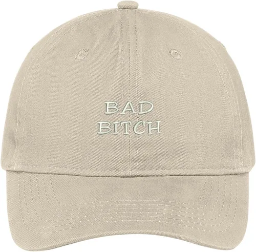 Vista 9 de Trendy Apparel Shop Bad Bitch - Gorra de béisbol bordada 100% de algodón cepillado de calidad