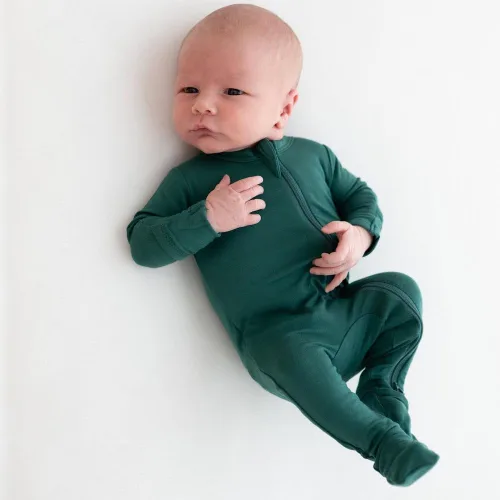 Vista 96 de KYTE BABY Pies unisex con cierre de cremallera, rayón hecho de bambú, 0-24 meses