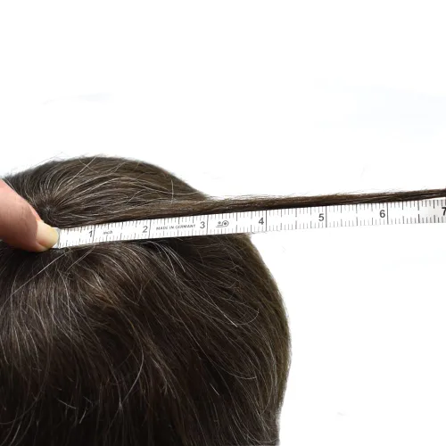 Vista 233 de Toupee para hombre 100% cabello humano real tupé para hombres 0.004 in piel de poliuretano para hombre, sistema de reemplazo de piezas de pelo