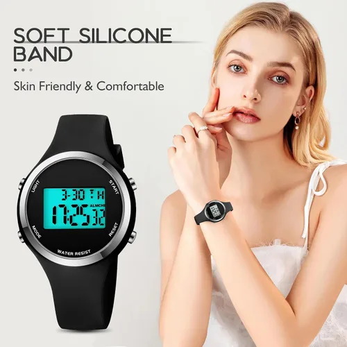 Vista 3 de Reloj XCZAP Deportivo al Aire Libre con Alarma, Resistente al Agua 5 Bar, LED, Digital