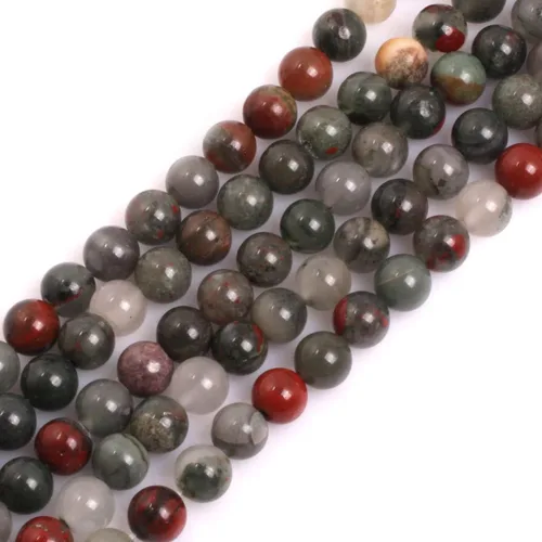 Vista 149 de GEM-Inside - 95 cuentas AA color morado oscuro de amatista de 15 pulgadas por hebra con agujero, piedras preciosas naturales y cuentas de cristal