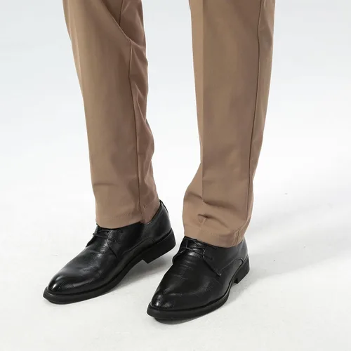 Vista 7 de Plaid&Plain Pantalones de vestir para hombre Slim Fit Stretch Khaki Pantalones sin arrugas