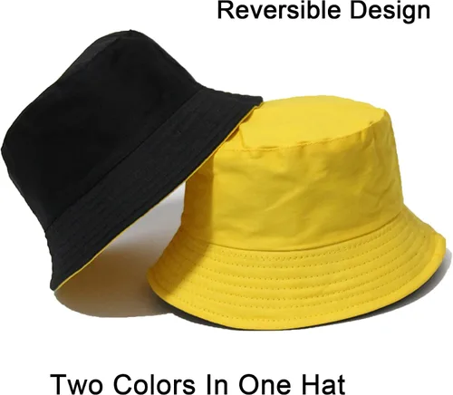 Vista 48 de PFFY Bucket Hat for Women Men Cotton Summer Sun Beach Fishing Cap