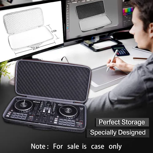 Vista 6 de XANAD Funda para controlador Numark Mixtrack Platinum FX o Mixtrack Pro 3 DJ - Bolsa de transporte de almacenamiento duro
