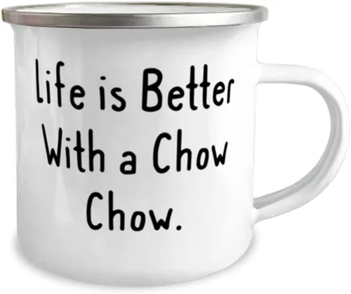 Vista 2 de Life is Better With a Chow Chow. 12oz Camper Mug, Chow Chow Dog, Unique Gifts For Chow Chow Dog
