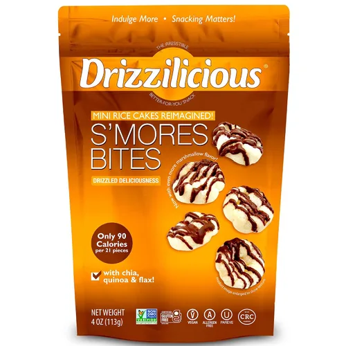Vista 9 de Drizzilicious Mini Tortas de Arroz Sabor Pastel de Cumpleaños - Crujientes de Arroz, Aperitivo Saludable para Adultos y Niños, Tortas de Arroz