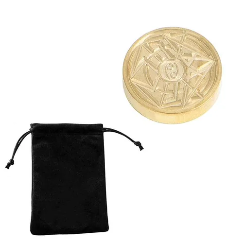 Vista 18 de Juego de sellos de sellado con 12 piezas de signos del zodiaco completo constelaciones temáticas cabezas de latón mango de madera kit de sellado