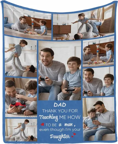Vista 12 de InterestPrint Manta de amor personalizada con texto en inglés "To Dad, Even When I Not Close by,I Want You to Know I Love and Appreciate You We Love