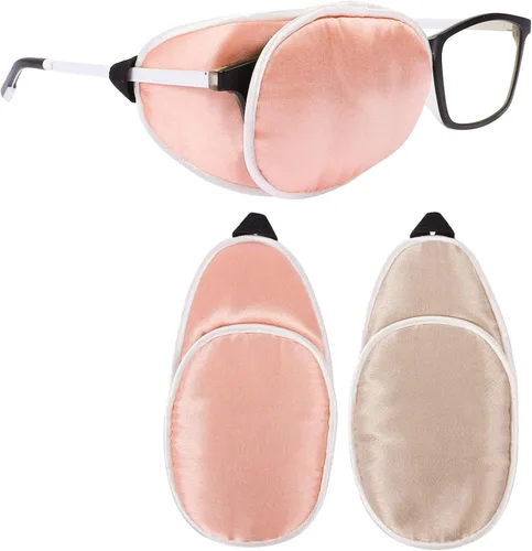 Vista 8 de eZAKKA Parches para ojos para adultos, parche para gafas, parche de seda para ojo perezoso, ambliopía, estrabismo y después de la cirugía