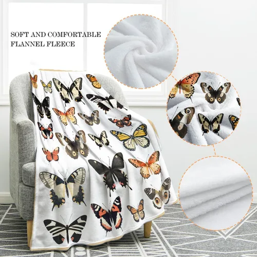 Vista 2 de Jekeno Manta de Mariposas Coloridas Regalos de Mariposas para Mujeres Niños Niñas Niños Mamá Esposa Adolescentes Cumpleaños Navidad Halloween San