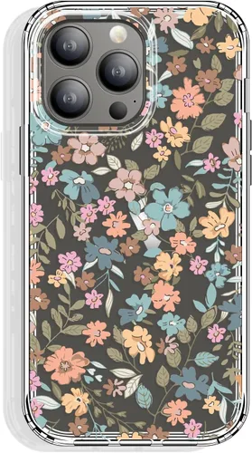 Vista 26 de GYZYA Funda transparente para iPhone 14 y iPhone 13 de 6.1 pulgadas con diseño de patrón, funda protectora delgada de TPU + parachoques a prueba