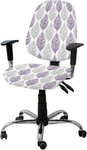 Vista 9 de Fundas elásticas para silla de oficina con diseño de muñeco de nieve, 2 piezas, suave y decorativo, protector para silla de escritorio