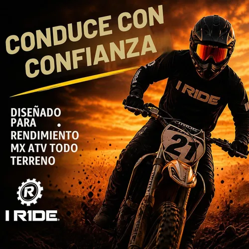 Vista 2 de I RIDE Airtime Motocross Goggles Montura Negra - Lentes Pop Naranja