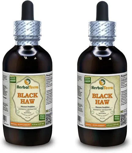 Vista 6 de Herbal Terra LLC Black Haw (Viburnum Prunifolium) Tintura, extracto líquido de corteza seca, 2 onzas