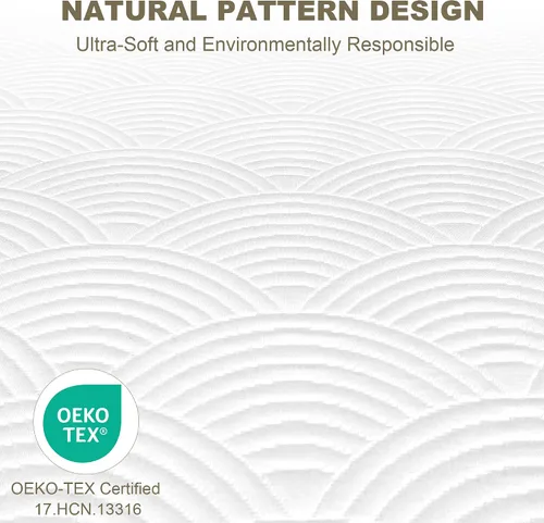 Vista 2 de Zenzy Funda de colchón individual de 2 pulgadas, certificado Oeko-TEX, protector ultrasuave con cremallera con correas ajustables, lavable