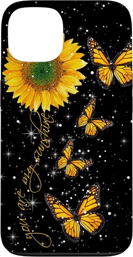 Vista 7 de You are My Sunshine Vintage Sunflower and Monarch Butterfly Case for iPhone 17