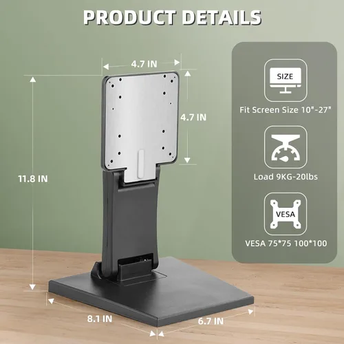 Vista 6 de Soporte de montaje WEARSON para Amazon Alexa Echo Show 15 (1ª, 2ª generación), soporte basculante y giratorio hecho para Amazon Echo Show 15