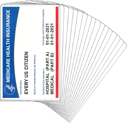 Vista 8 de Zonon 60 fundas protectoras para tarjetas de Medicare, de 12 mil, de PVC transparente, resistente al agua, para tarjetas de vacunas, impermeables