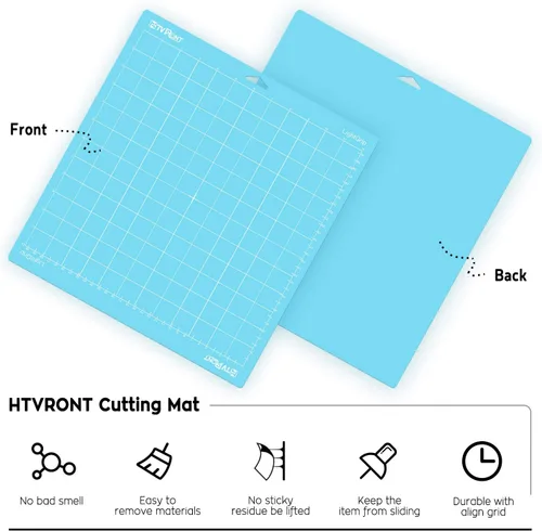 Vista 3 de HTVRONT Tapete de corte de agarre ligero, paquete de 3 alfombrillas de corte de 12 x 12 pulgadas, compatibles con Cricut Maker 4/Maker