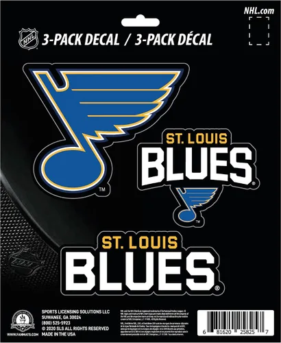 Vista 10 de FANMATS NHL - Juego de calcomanías unisex NHL de 3 piezas Rojo