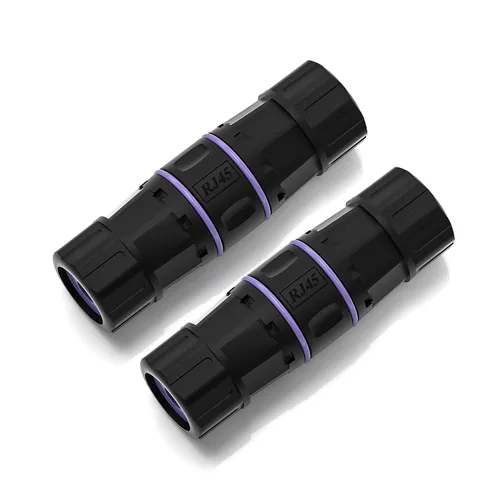 Vista 12 de Y.D.F Acoplador RJ45 impermeable IP68, acoplador Ethernet de cobre puro blindado, acoplador Gigabit IP68 impermeable Ethernet al aire libre conector